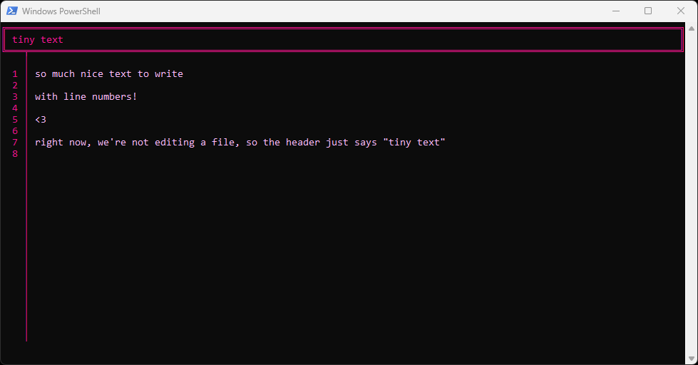 tiny text